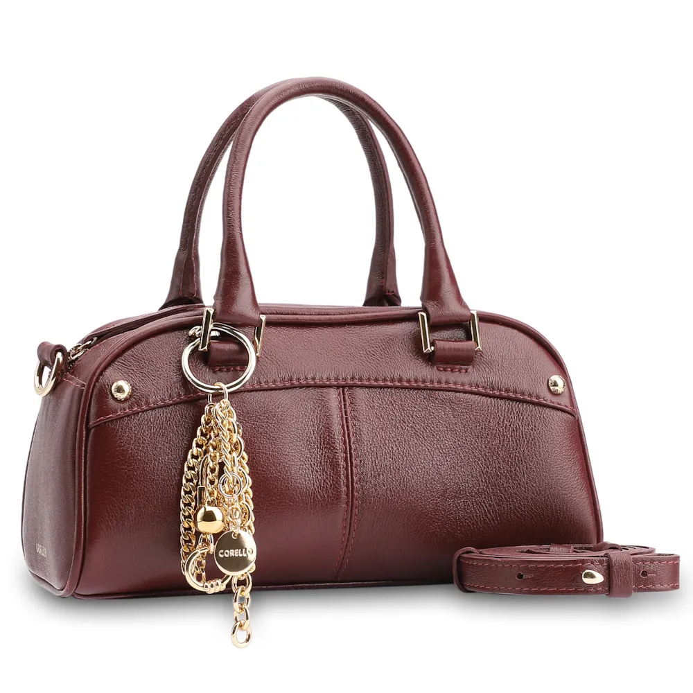 Bolsa De Mão Couro Vinho - imagem 2