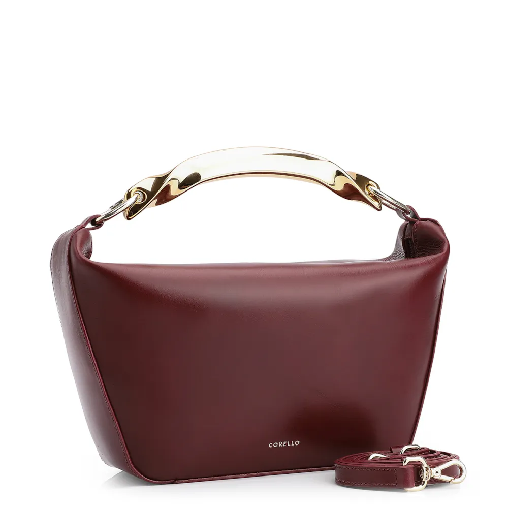 Bolsa De Mão Couro Vinho - imagem 3