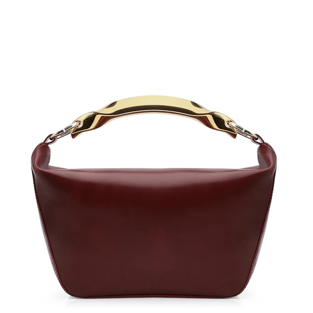 Bolsa De Mão Couro Vinho - imagem 4