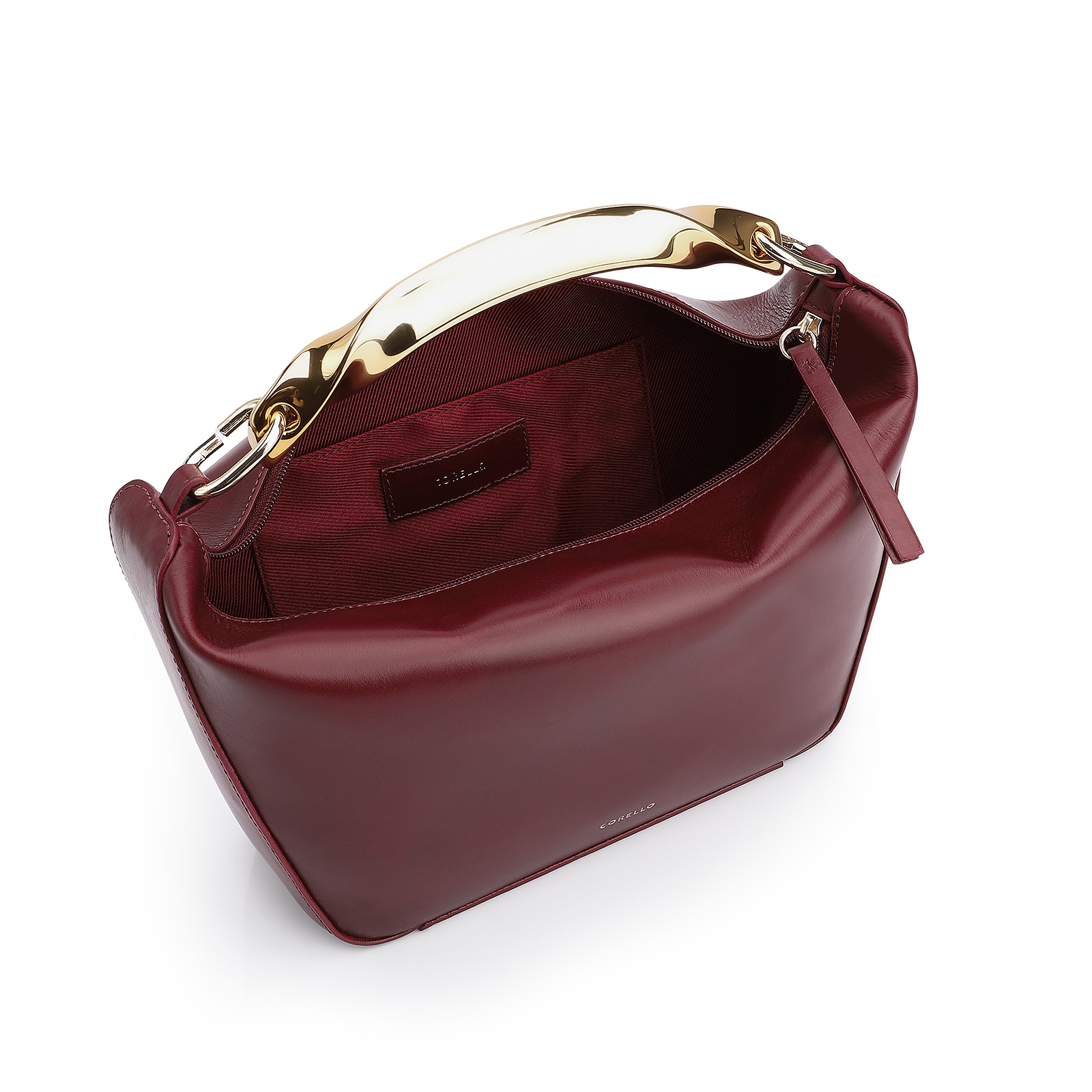 Bolsa De Mão Couro Vinho