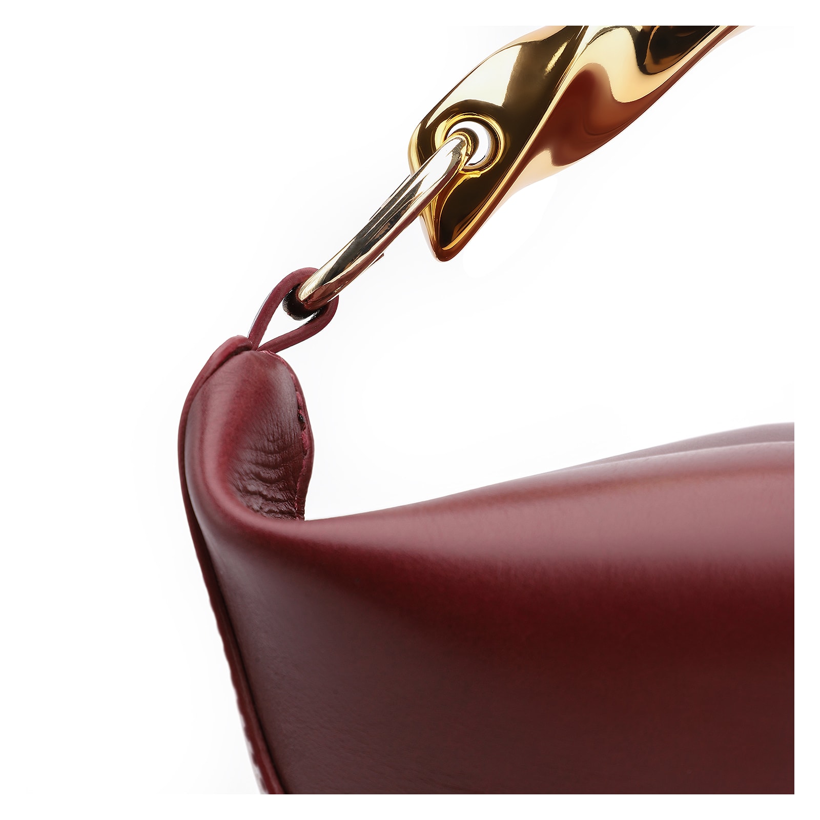 Bolsa De Mão Couro Vinho
