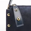 Bolsa De Mão Esferas Couro Azul/Camurça Azul - imagem 7