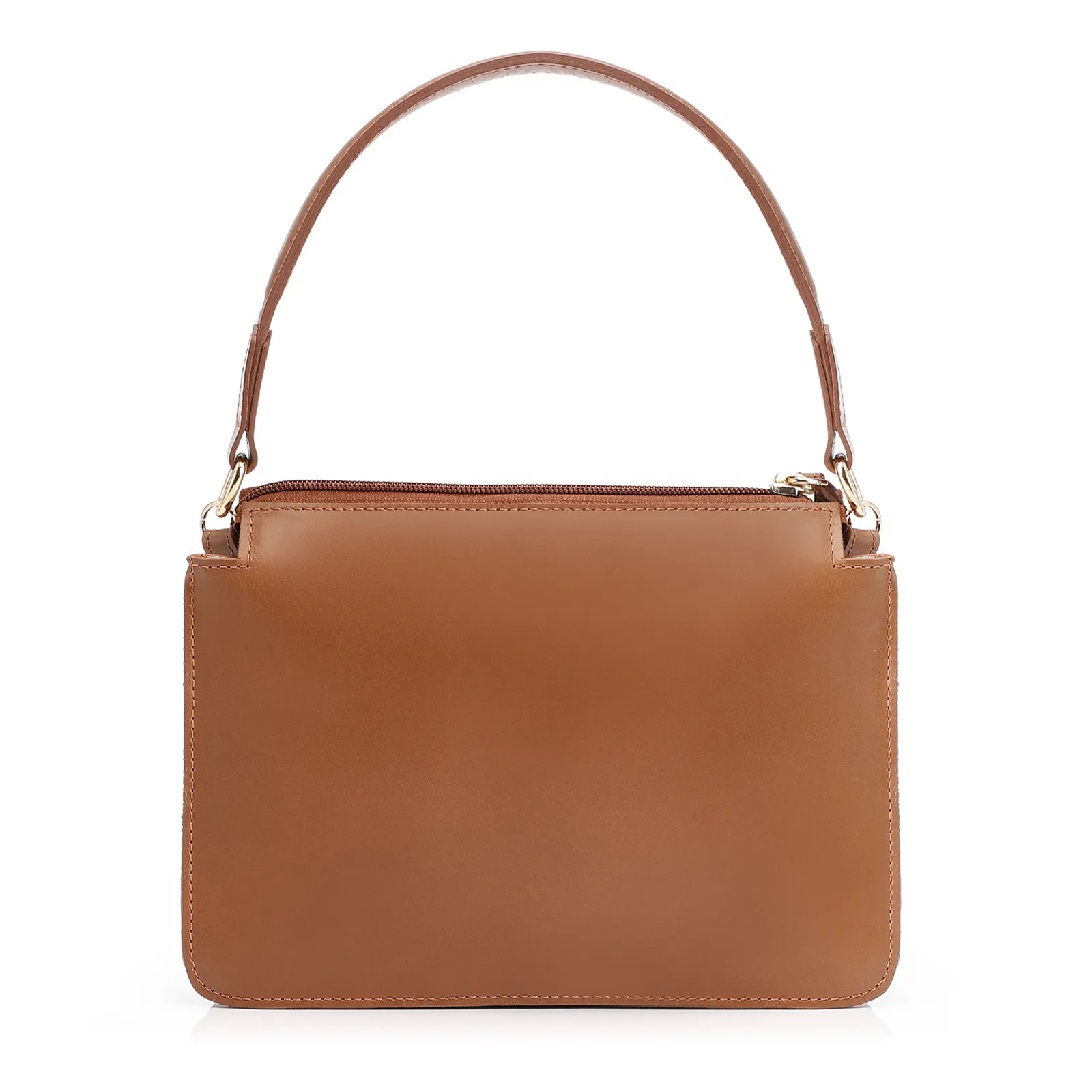Bolsa De Mão Esferas Couro Camurça/Couro Marrom