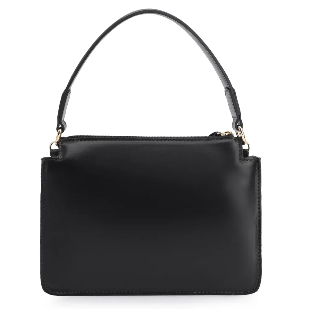 Bolsa De Mão Esferas Couro Preto/Camurça Preto - imagem 3