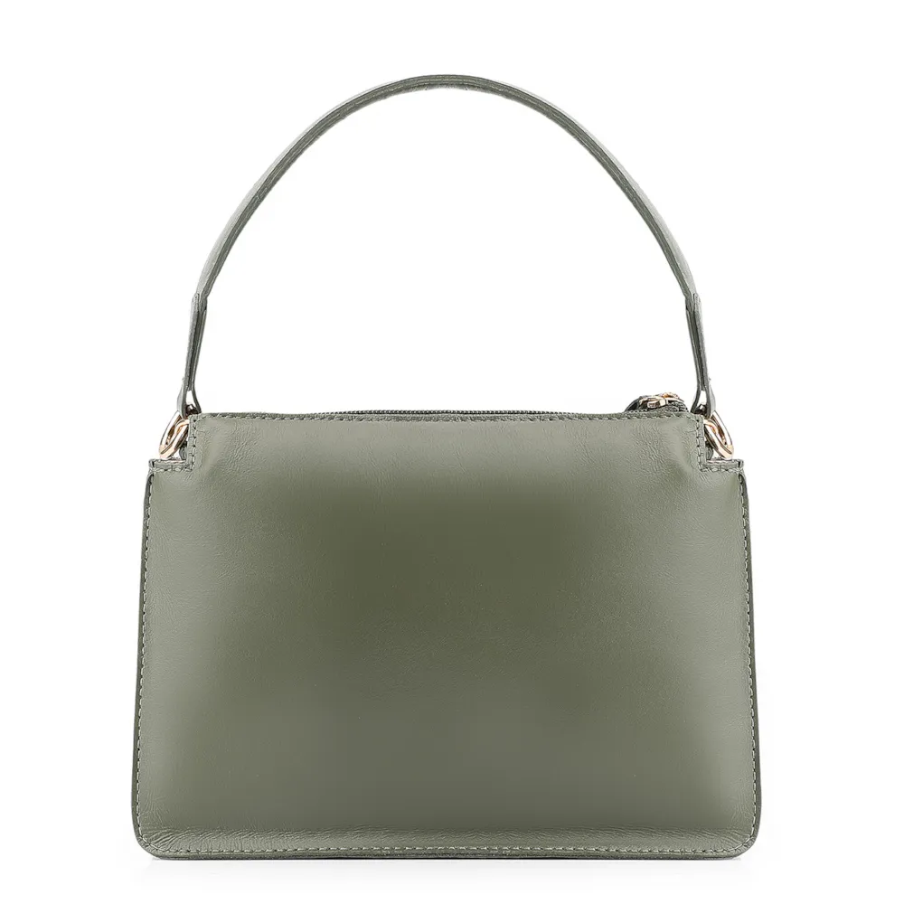 Bolsa De Mão Esferas Couro Verde/Camurça Verde - imagem 3
