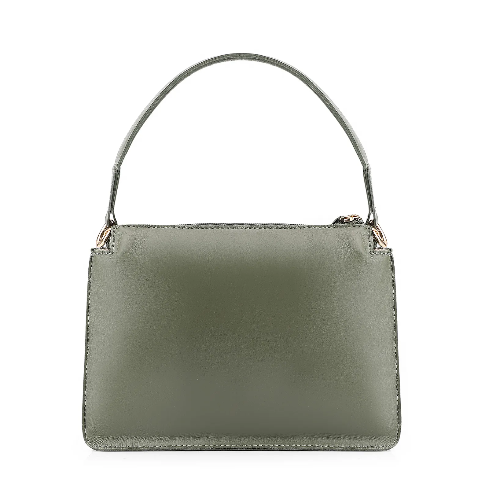 Bolsa De Mão Esferas Couro Verde/Camurça Verde