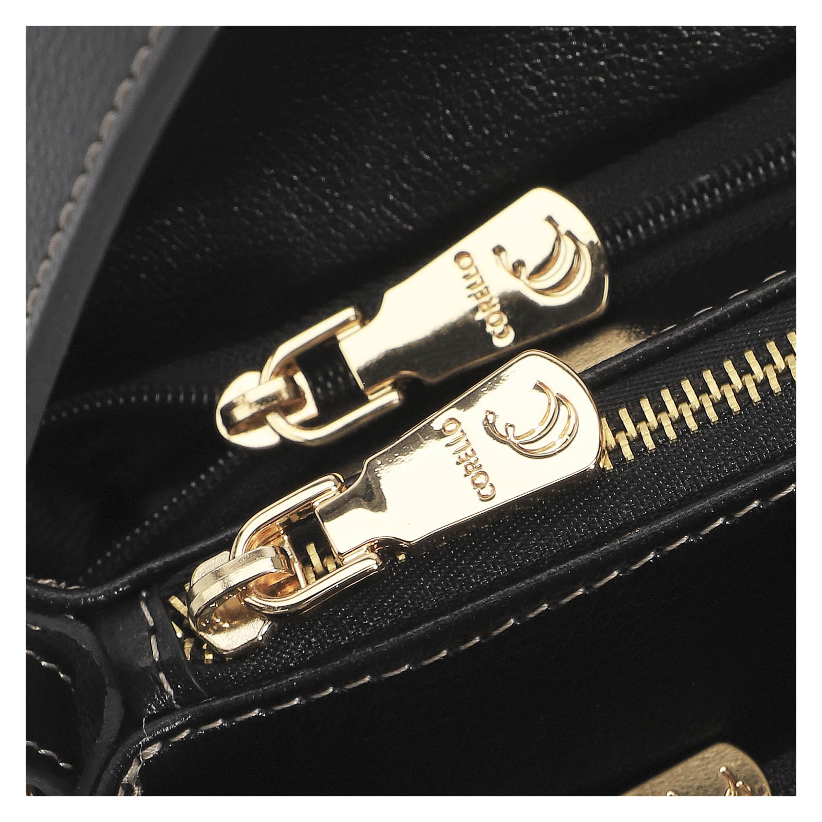 Bolsa De Mão Firenze Preto/Couro Preto