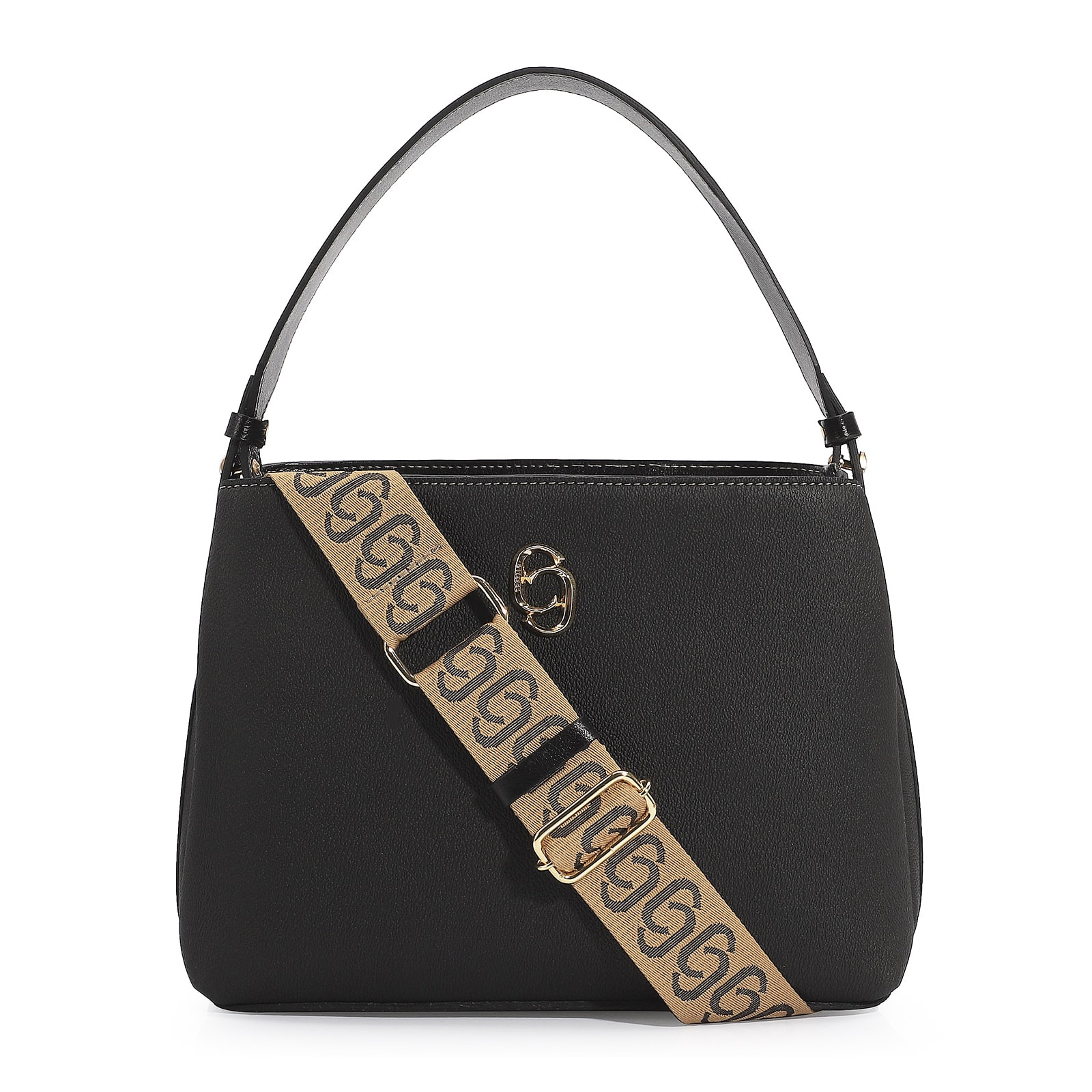 Bolsa De Mão Firenze Preto/Couro Preto