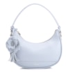 Bolsa De Mão Flor Couro Azul - imagem 1