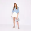 Bolsa De Mão Flor Couro Azul - imagem 9