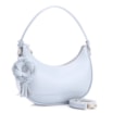 Bolsa De Mão Flor Couro Azul - imagem 3