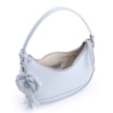 Bolsa De Mão Flor Couro Azul - imagem 5