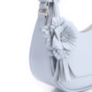 Bolsa De Mão Flor Couro Azul - imagem 6