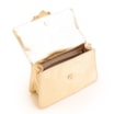 Bolsa De Mão Flor Couro Dourado - imagem 5