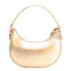 Bolsa De Mão Flor Couro Dourado - imagem 4