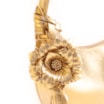 Bolsa De Mão Flor Couro Dourado - imagem 6