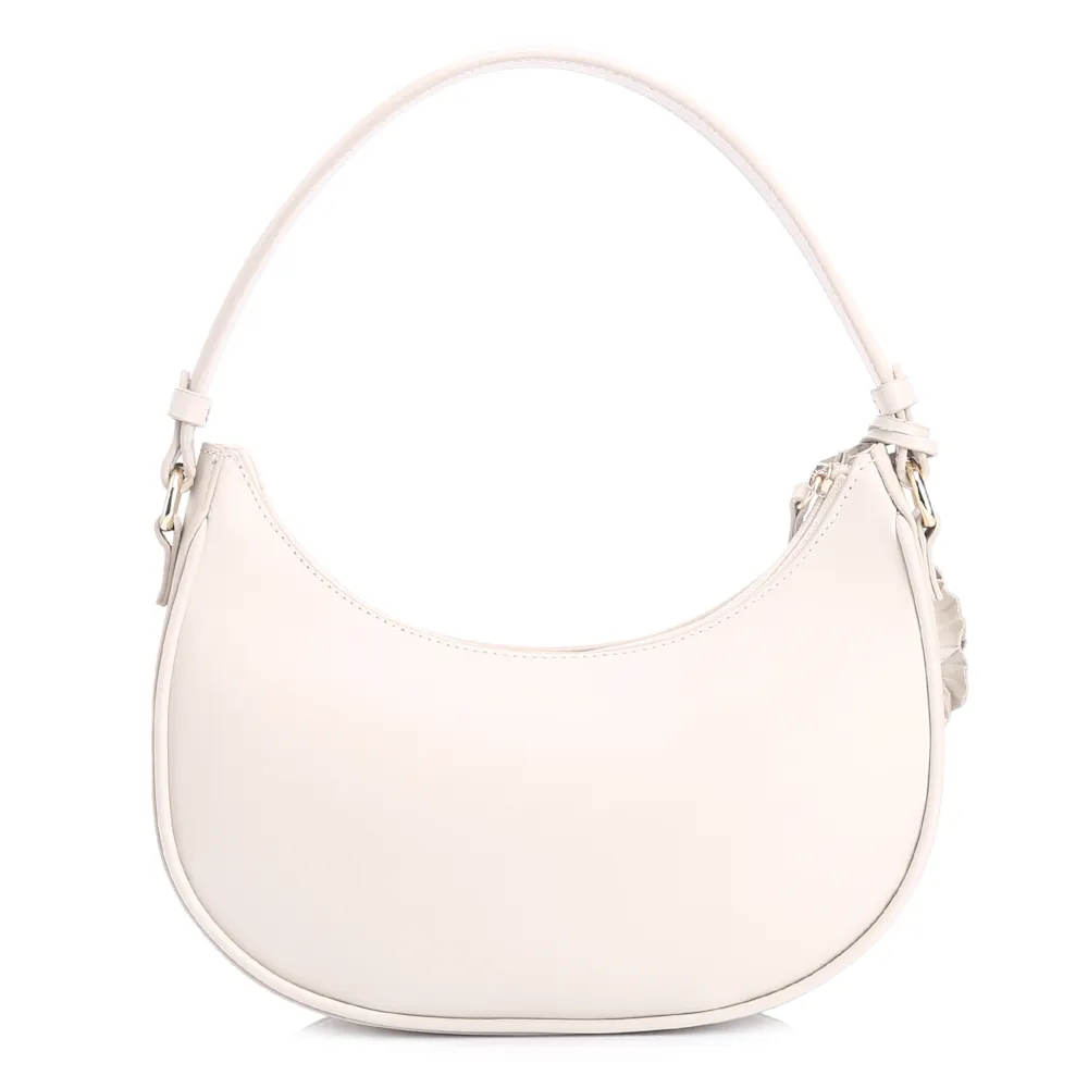 Bolsa De Mão Flor Couro Off White - imagem 4