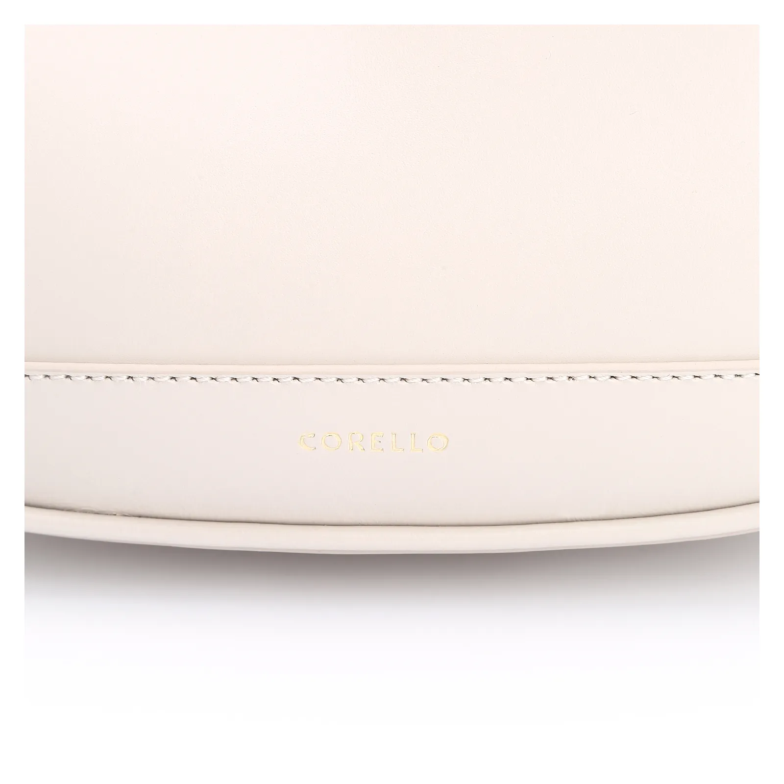 Bolsa De Mão Flor Couro Off White