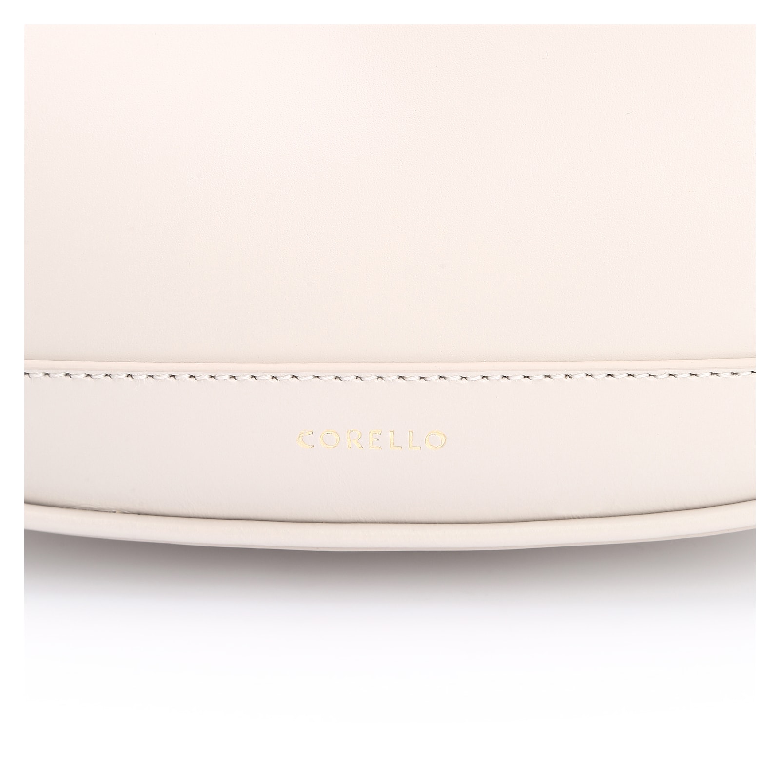 Bolsa De Mão Flor Couro Off White