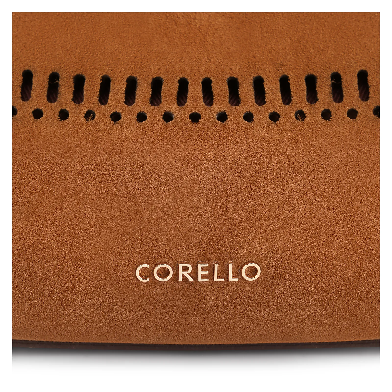 Bolsa De Mão Laser Cut Couro Camurça/Couro Marrom