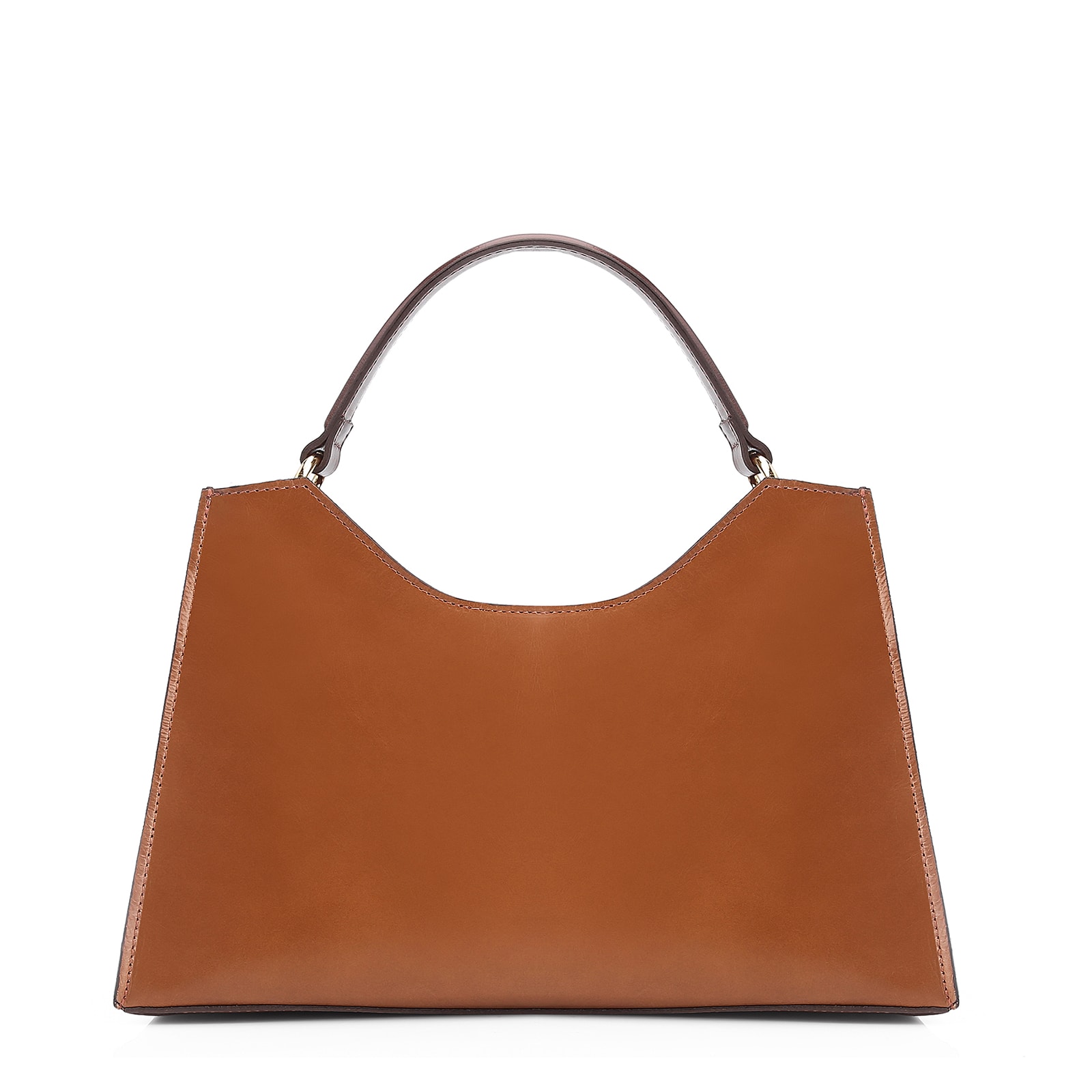 Bolsa De Mão Laser Cut Couro Camurça/Couro Marrom