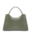 Bolsa De Mão Laser Cut Couro Camurça/Couro Verde - imagem 4