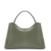 Bolsa De Mão Laser Cut Couro Camurça/Couro Verde - imagem 4