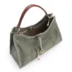 Bolsa De Mão Laser Cut Couro Camurça/Couro Verde - imagem 5