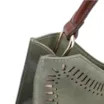 Bolsa De Mão Laser Cut Couro Camurça/Couro Verde - imagem 6