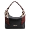 Bolsa De Mão Lenço Couro Preto - imagem 1