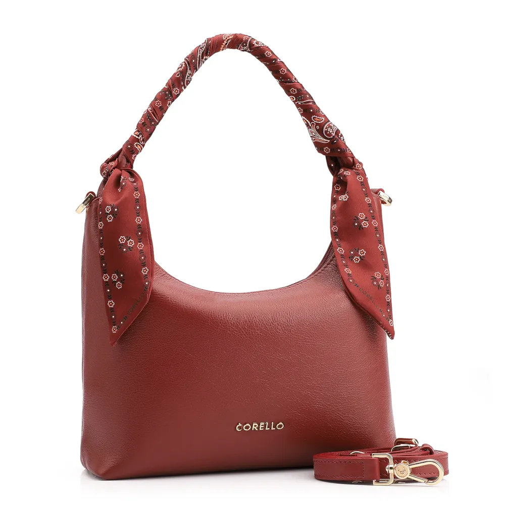 Bolsa De Mão Lenço Couro Vermelho - imagem 3