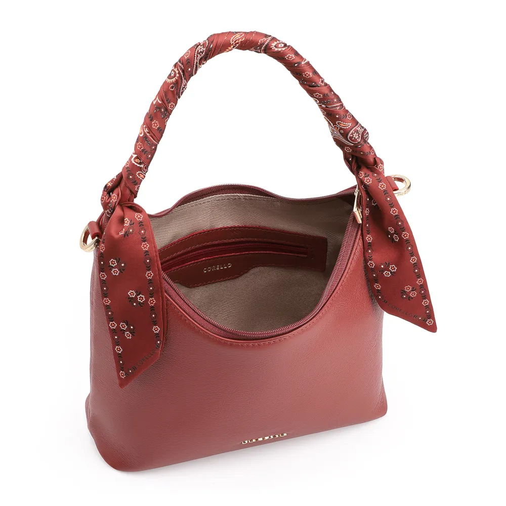Bolsa De Mão Lenço Couro Vermelho - imagem 5