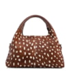 Bolsa De Mão Média Couro Marrom Animal Print Pelo - imagem 3