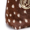Bolsa De Mão Média Couro Marrom Animal Print Pelo - imagem 6