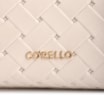 Bolsa De Mão Média Couro Textura Tressê Off White Bolso Lateral - imagem 4