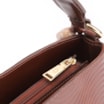 Bolsa De Mão Ondas Couro Marrom - imagem 6