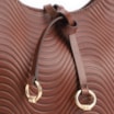 Bolsa De Mão Ondas Couro Marrom - imagem 5