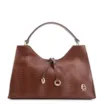Bolsa De Mão Ondas Couro Marrom - imagem 1