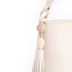 Bolsa De Mão Ondas Couro Off White - imagem 8