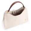 Bolsa De Mão Ondas Couro Off White/Couro Marrom - imagem 4