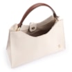 Bolsa De Mão Ondas Couro Off White/Couro Marrom - imagem 4