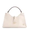 Bolsa De Mão Ondas Couro Off White/Couro Marrom - imagem 1