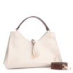 Bolsa De Mão Ondas Couro Off White/Couro Marrom - imagem 2