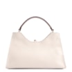 Bolsa De Mão Ondas Couro Off White/Couro Marrom - imagem 3