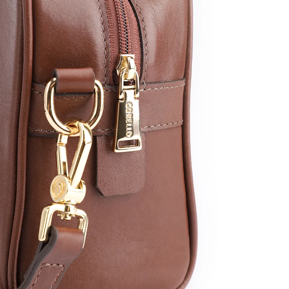 Bolsa De Mão Patchwork Couro Marrom - imagem 6