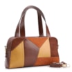 Bolsa De Mão Patchwork Couro Marrom/Couro Colors - imagem 3