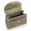 Bolsa De Mão Pequena Couro Croco Verde Alça Pedras - imagem 4