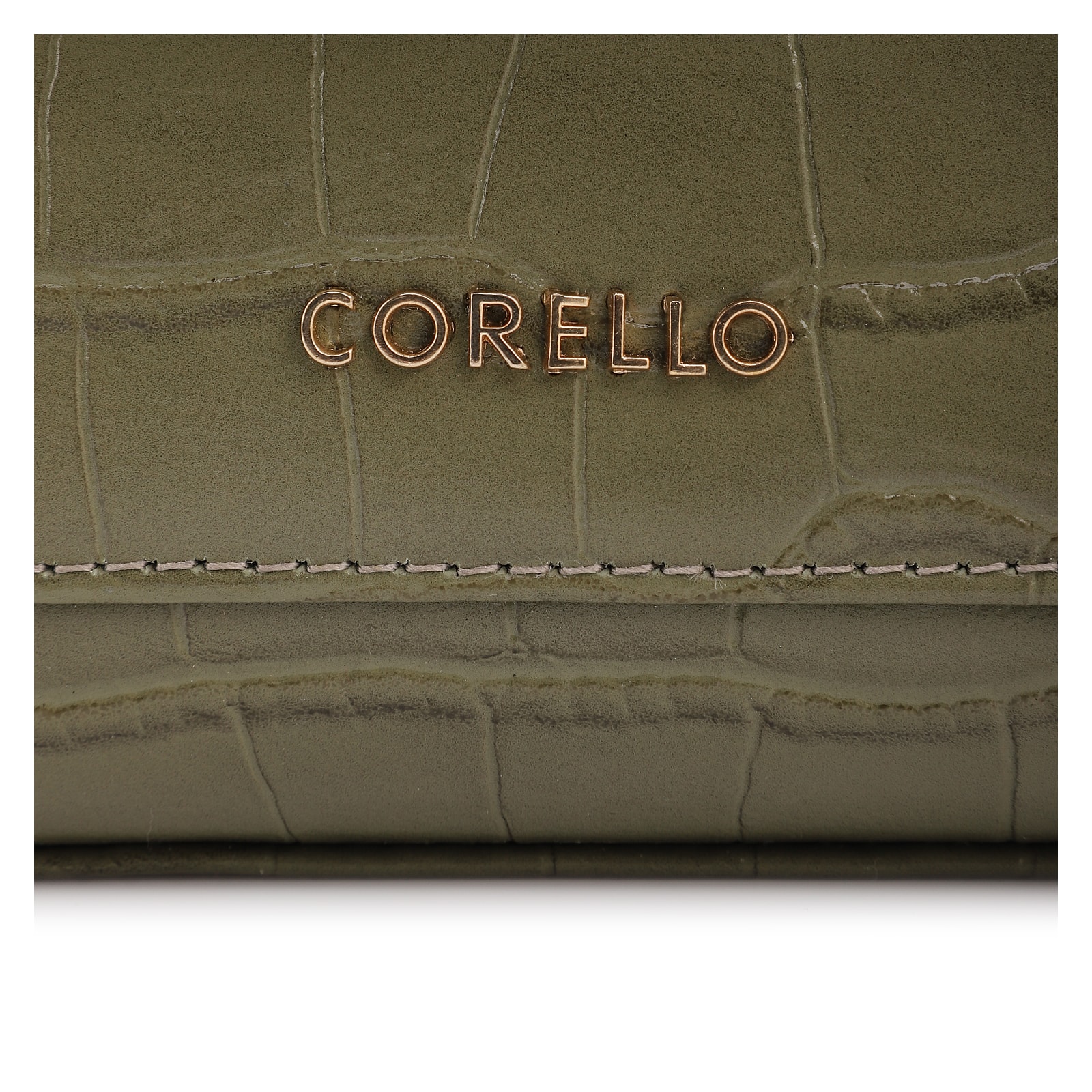 Bolsa De Mão Pequena Couro Croco Verde Alça Pedras