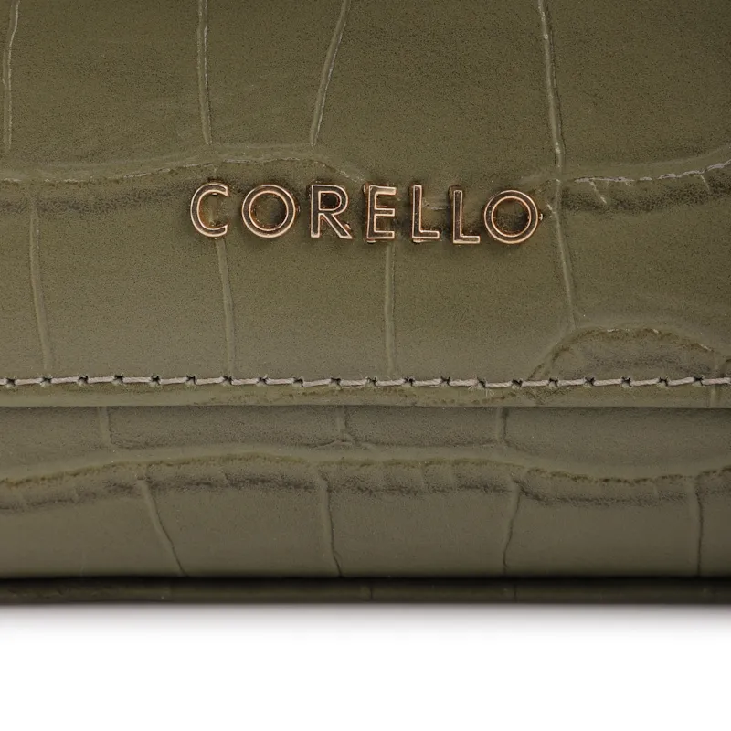 Bolsa De Mão Pequena Couro Croco Verde Alça Pedras - foto 6