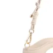 Bolsa De Mão Pequena Couro Off White Frente Ráfia - imagem 8
